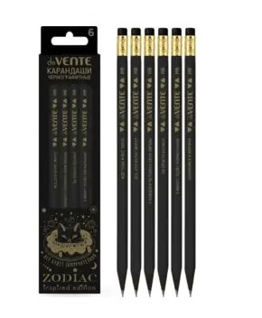 Карандаш чернографитный 'deVENTE. Zodiac' 06 шт (HB) диаметр грифеля 2 мм, трёхгранный, 5030314