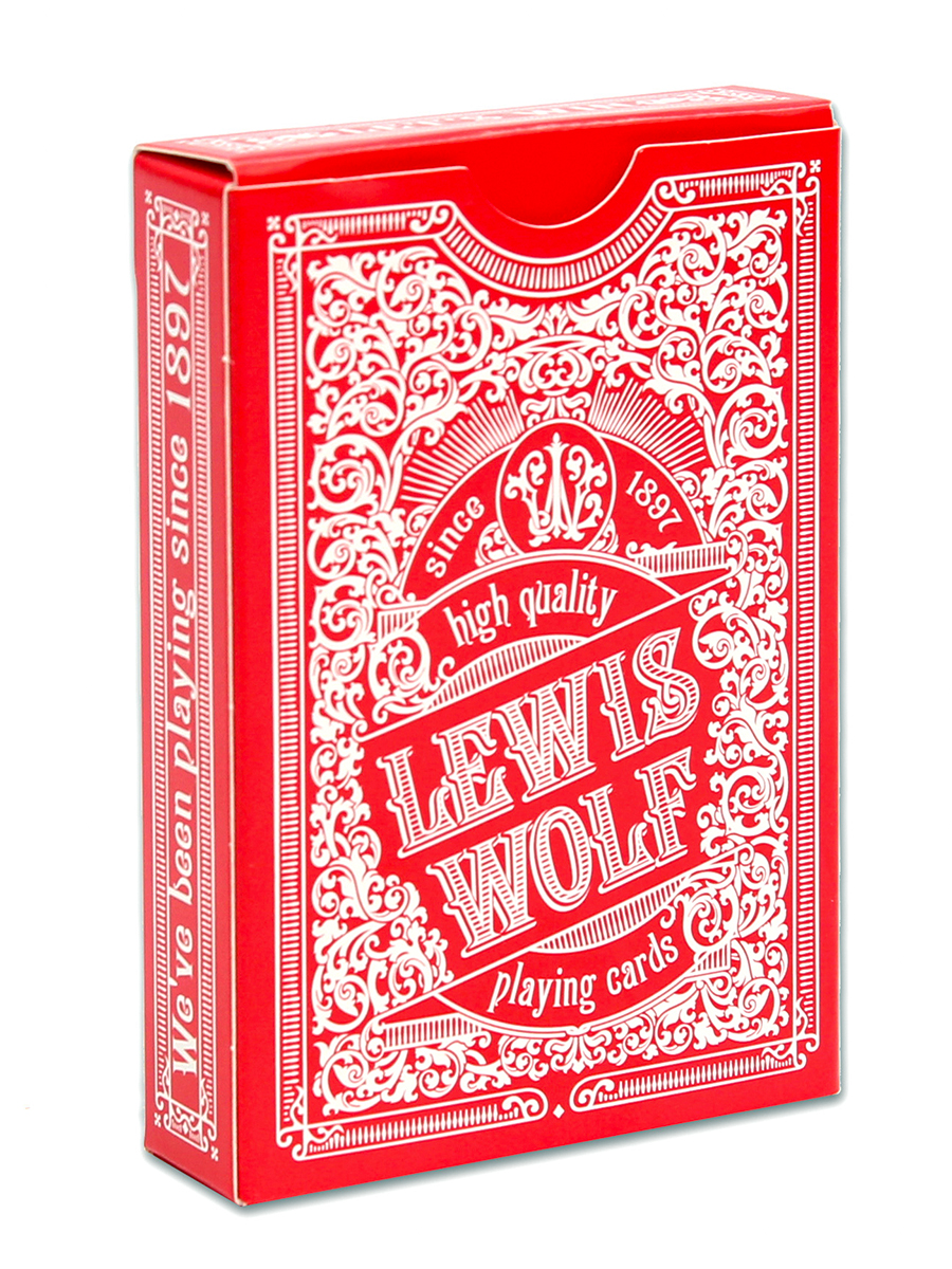 Карты игральные 'Lewis & Wolf', red 54 шт, колода, индивид. уп, ИН-3827