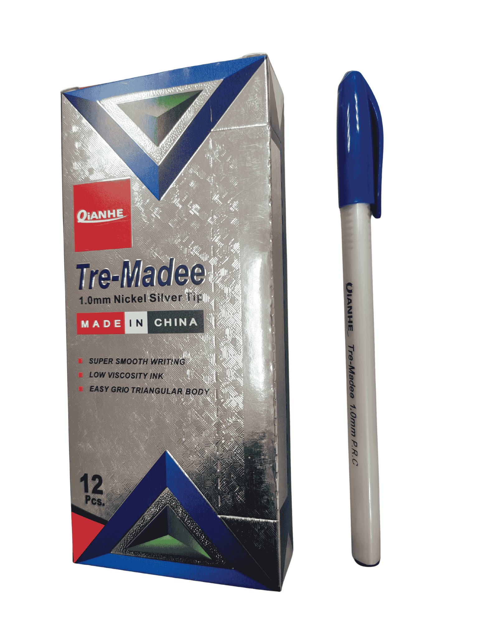 Ручка шариковая 1,0 мм, синий цвет, WH-1779-12P