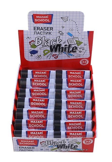 Ластик BLACK, ПВХ, треугольный, размер 50х15 мм, M-8523