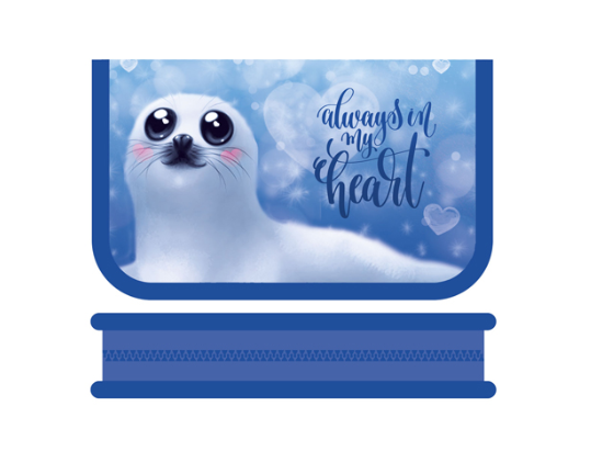 Пенал односекционный большой с откидной планкой, МИЛАЯ НЕРПА 2023, ПО-04