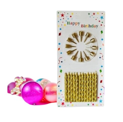 Набор свечей праздничные золото . (12шт). 777-122