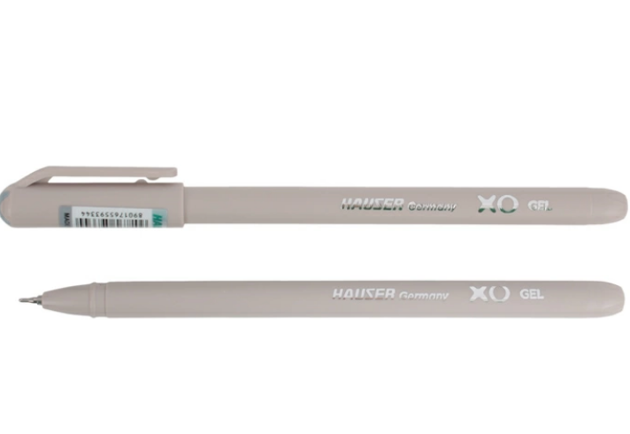 Ручка гелевая черная XO корпус матовый, ассорти HAUSER, H6217G