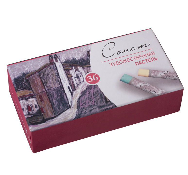 Пастель сухая художественная 'Сонет', 36 цветов, круглое сечение, 7141225