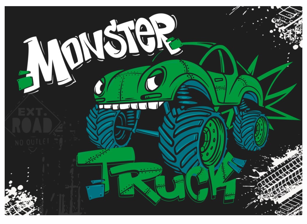 Настольное покрытие для лепки, пластик, 330;230, 'Monster Truck', НПД-1