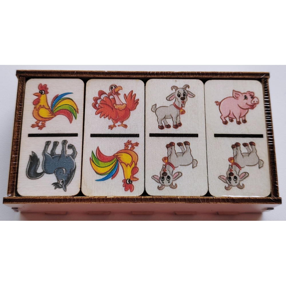 Домино деревянное 'На ферме', 28 элементов, 220001