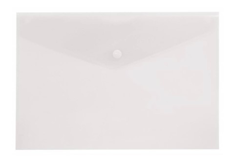 Папка-конверт на кнопке 'KWELT', А5, 0,18 мм, прозрачная, КР-000228