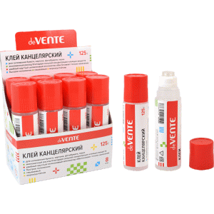 Клей канцелярский "deVENTE", на водной основе 125 г, с силиконовым аппликатором, 4040102