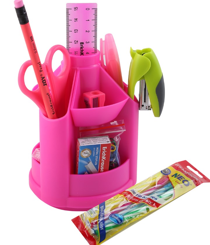 Набор настольный Erich Krause 'Mini desk neon solid' 13 предметов, 53227