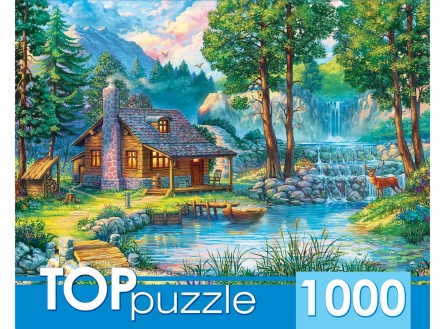 TOPpuzzle. ПАЗЛЫ 1000 элементов.'Домик у лесного пруда', ХТП1000-2166