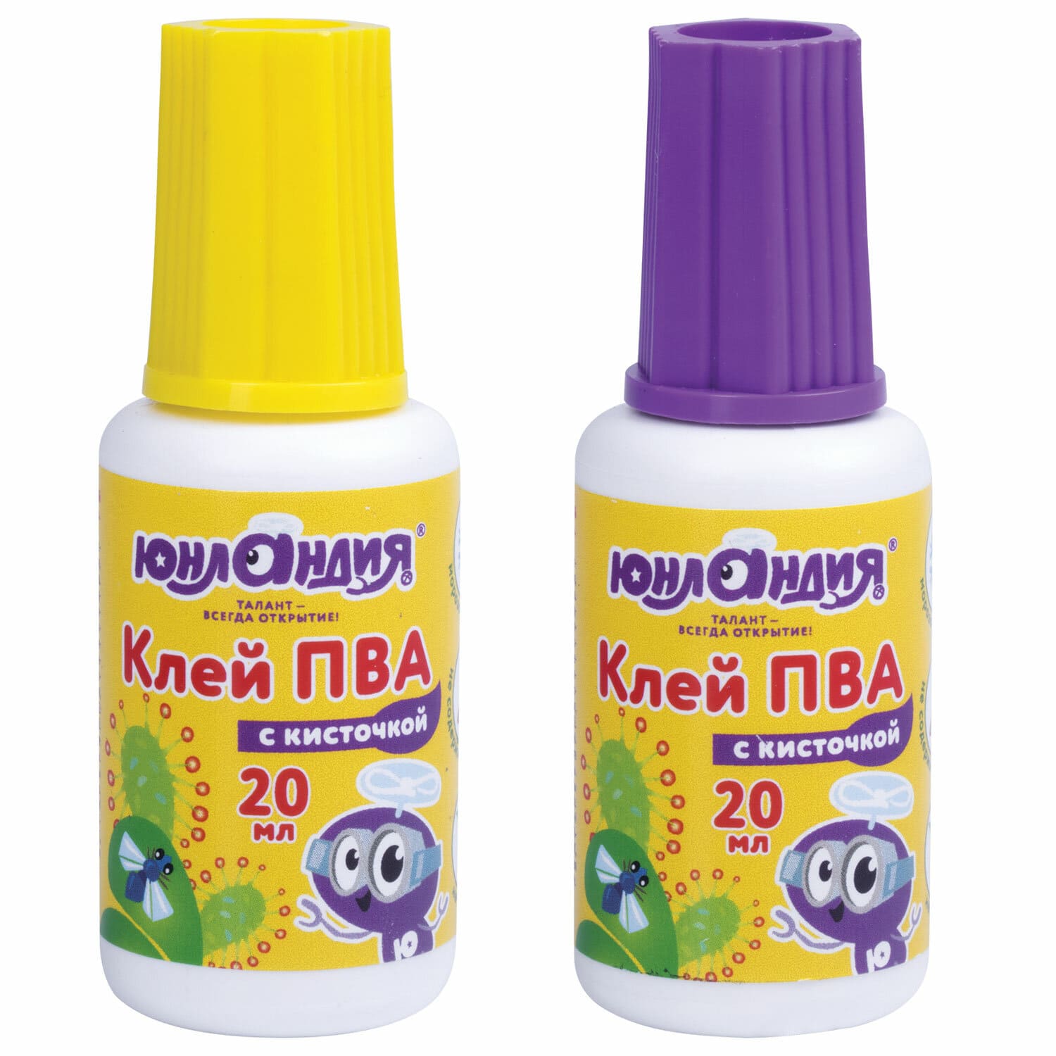 Клей ПВА Юнландия с кисточкой 20 г, 228420