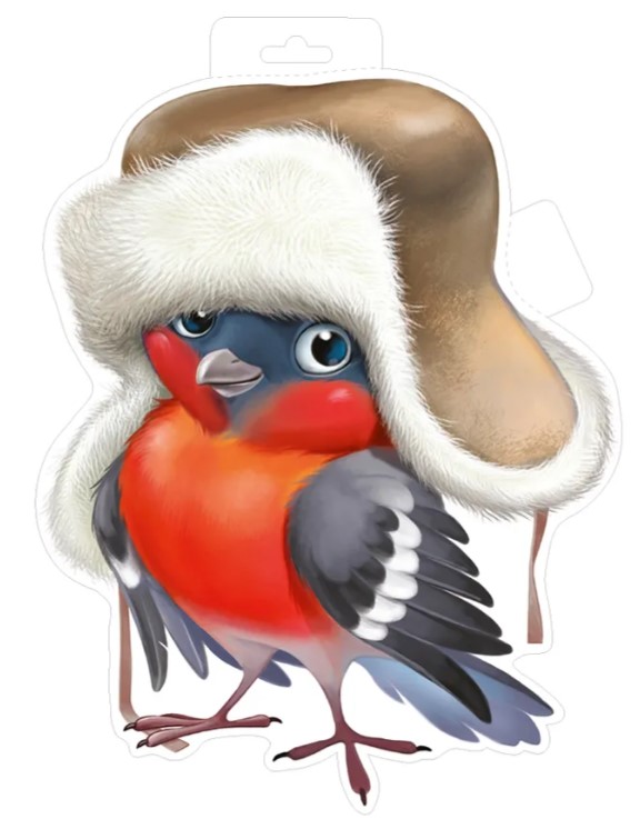 Плакат 'Снегирь в шапке ушанке', 92.891.00