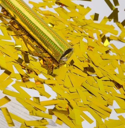 Хлопушка, серебряное;золотое конфетти, 654664