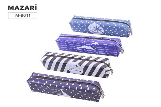 Пенал SEA, 20х6.2х4,5 см, на молнии, полиуретан, 4 дизайна, М-9611