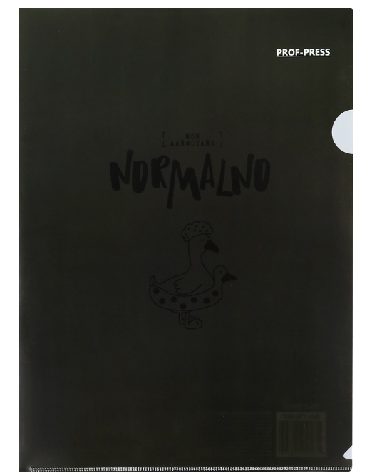 Папка-уголок А4, 'Нормально', 180 мкм, пластиковая, ПК-2851