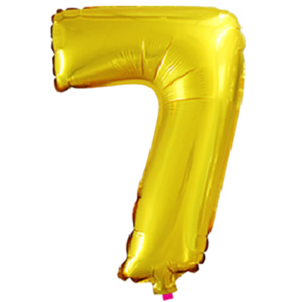 Шары фольга Цифры 40' Золото '7' 100 см.