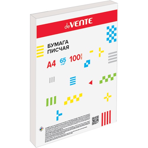Бумага deVENTE А4 100л, 65 г;м2, белизна 92%, 2071200
