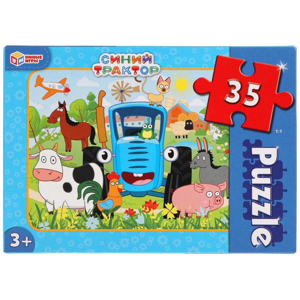 Макси-пазлы в коробке. 35 деталей, 'Синий трактор', В кор 24 шт  311945