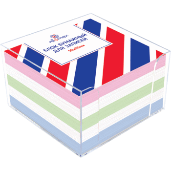 Блок для записей Attomex 90x90x50 мм, цветной, непроклеенный 65 г;м², белизна 90%, 2013600