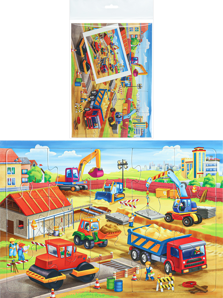 ПАЗЛ-РАМКА. 15 элементов, А4, дизайн ассорти, П15-2690;П15-2693