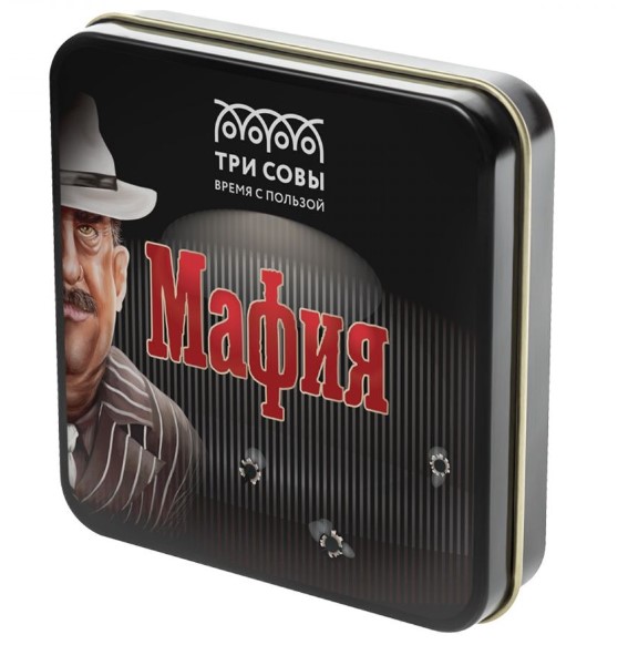 Игра настольная ТРИ СОВЫ 'Мафия', 14 карточек, метал.коробка, НИ_47629