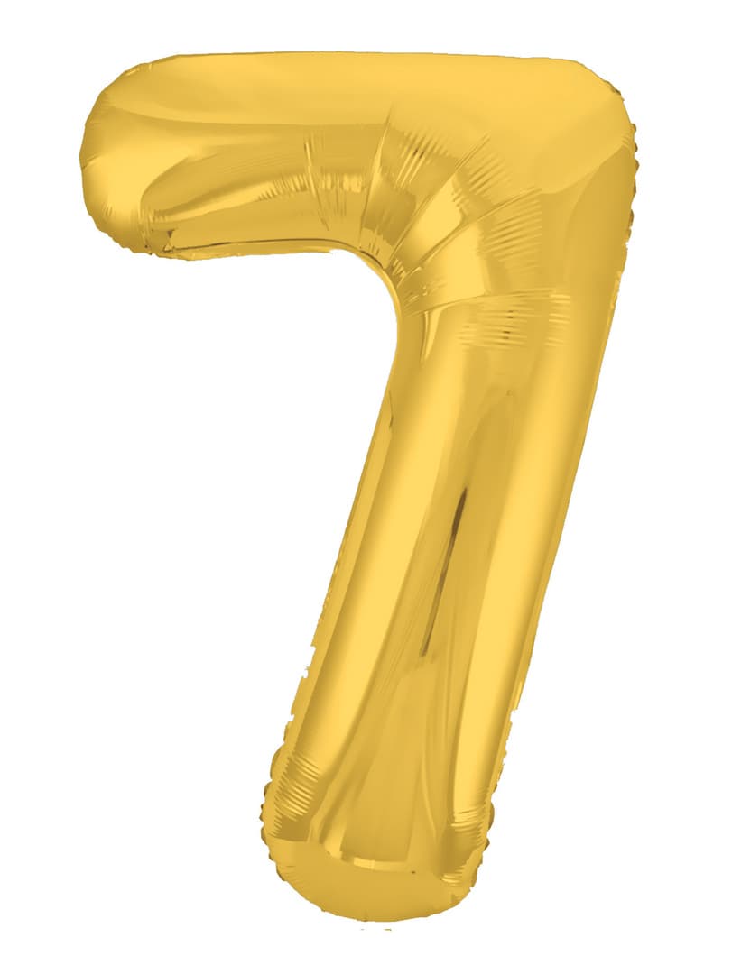 Шар фольга Agura Slim, цифра 7 'Золото', 40', индивид. уп., европодвес, 754665