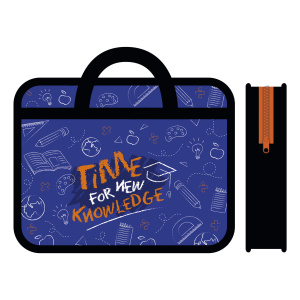 Папка детская А4 , пластиковая , "TIME TO STUDY", ПМ-А4-25