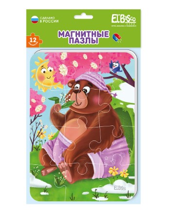 Магнитный пазл А5, 'Весна', 12 элементов, ET04-011