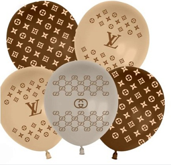 Шар (12''/30 см) Вспоминая LV, Ассорти, пастель, 5 ст, 25 шт, 512-057